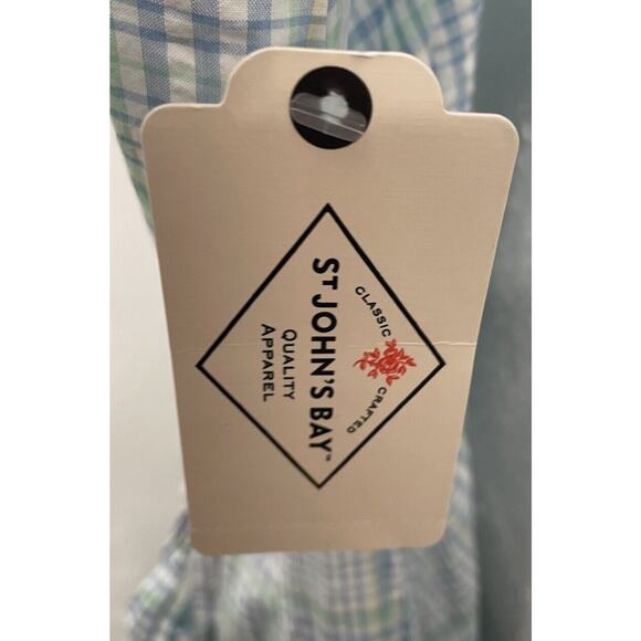 St. John’s Bay Square Neck Midi Plaid Romantic Dress Large NWT Pastel Spring - Picture 6 of 10